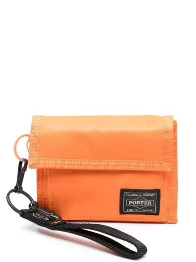 Porter Capsule Nylon Wallet In Orange