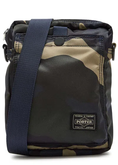 Porter Counter Shade Camouflage Nylon-twill Shoulder Bag In Blue