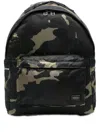 Porter Camouflage Backpack Adjustable Straps Zip Pockets In Green