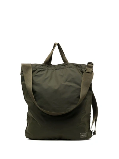 Porter Flex 2 Way Shoulder Bag In Green