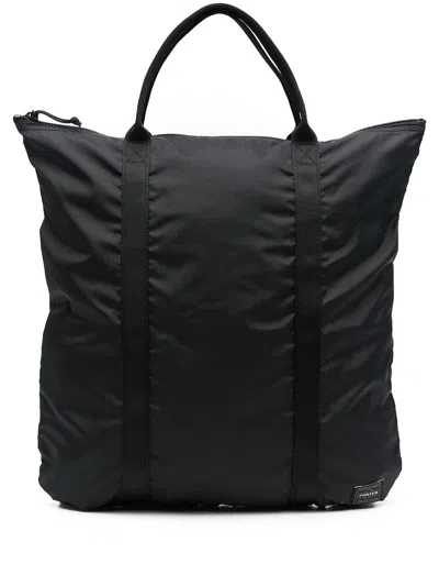 Porter Flex 2way Nylon Tote Bag In Black
