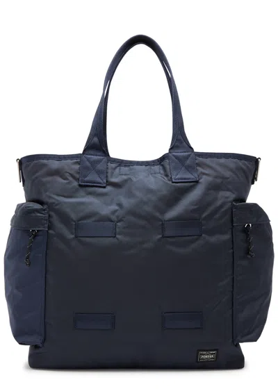 Porter Force 2way Nylon Tote Bag In Navy