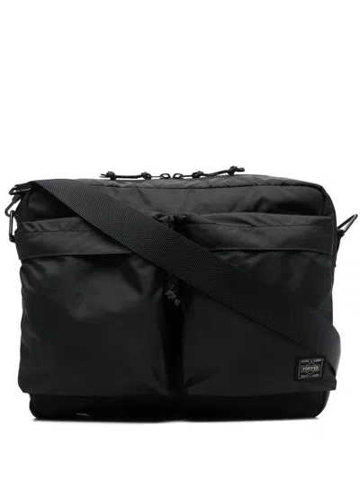 Porter Force Nylon Shoulder Bag In Black