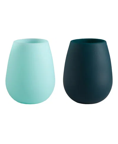 Porter Green Fegg Silicone Unbreakable Glasses - Set Of 2 In Blue
