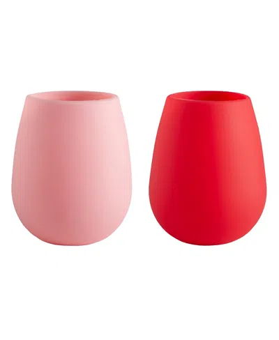 Porter Green Fegg Silicone Unbreakable Glasses - Set Of 2 In Red