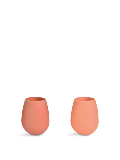 Porter Green Fegg Unbreakable Silicone Tumbler In Terra/peach