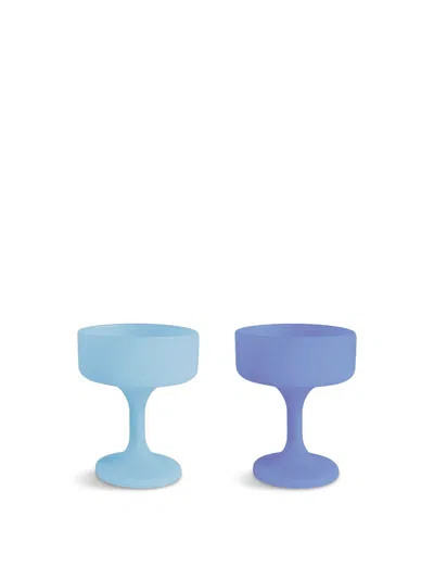 Porter Green Mecc Unbreakable Silicone Cocktail Coupe In Sky/kingfisher