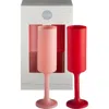 Porter Green Seff | Unbreakable Champagne Flutes In Red