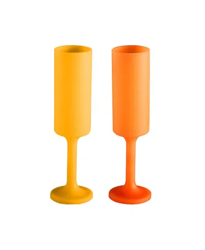 Porter Green Seff Unbreakable Champagne Flutes - Set Of 2