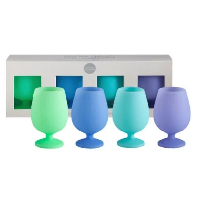 Porter Green Stemm | Silicone Unbreakable Wine Glasses In Multi