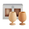 Porter Green Stemm |silicone Unbreakable Wine Glasses In Orange