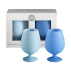 Porter Green Stemm |silicone Unbreakable Wine Glasses In Blue