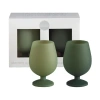 Porter Green Stemm |silicone Unbreakable Wine Glasses