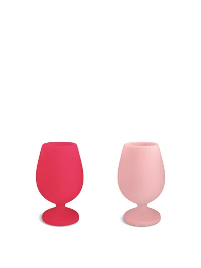 Porter Green Stemm Unbreakable Silicone Wine Glass In Cherry/blush