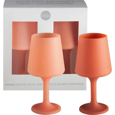 Porter Green Swepp | Unbreakable Wine Glasses In Orange