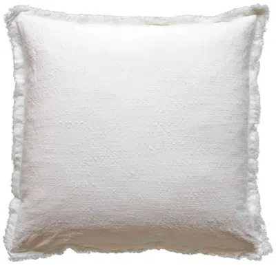 Porter Lane Home Cotton Fringe Pillow In Ivory In Pink