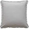 Porter Lane Home Cotton Fringe Pillow In Light Gray
