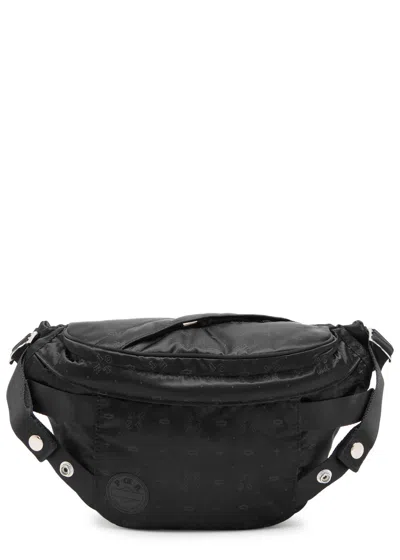 Porter Logo-monogram Jacquard Belt Bag In Black