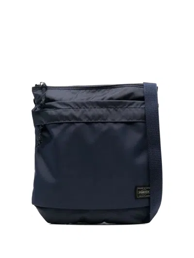 Porter Logo-patch Shoulder Bag In Blue
