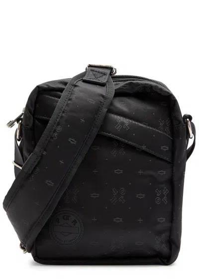 Porter Monogram-jacquard Nylon Shoulder Bag In Black