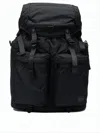 Porter Spacious Black Nylon Backpack With Drawstring Closure In Black