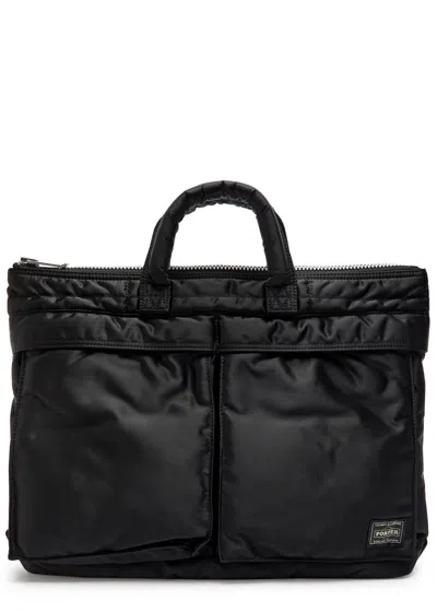 Porter Tanker Helmet Short Nylon Tote In Black