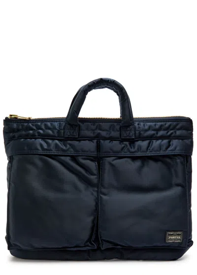 Porter Tanker Helmet Short Nylon Tote In Blue