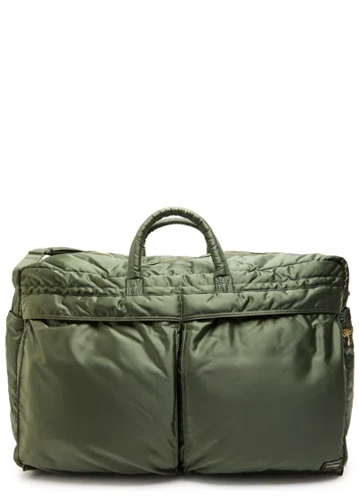 Porter Tanker Padded Satin Holdalls In Sage