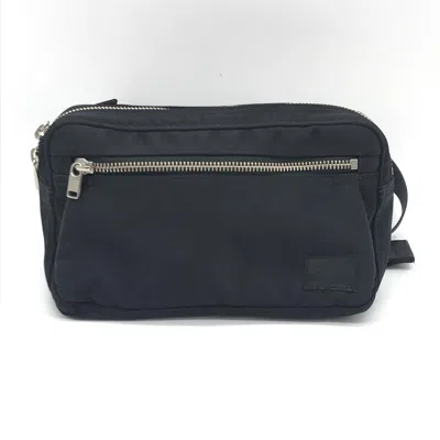 Pre-owned Porter Waist Pouch With Zippe Women's Compartments () In Black