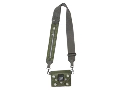 Pre-owned Porter X Toga Shoulder Wallet In Khaki In Brown