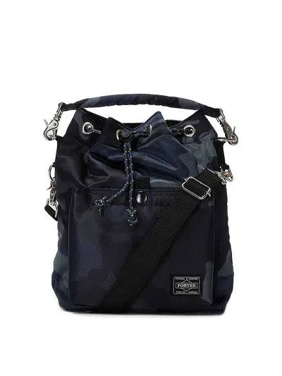 Porter-yoshida & Co Balloon Bag / Woodland Camo In Blue