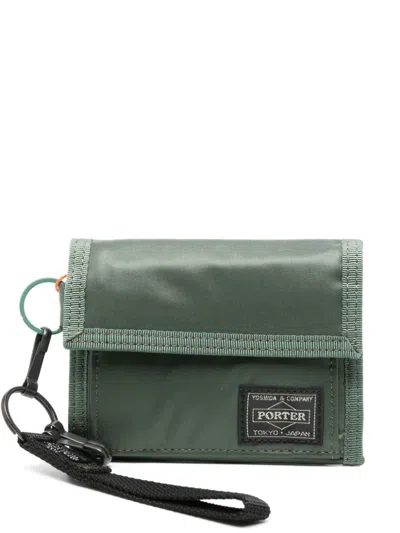 Porter-yoshida & Co . Capsule Nylon Wallet In Green