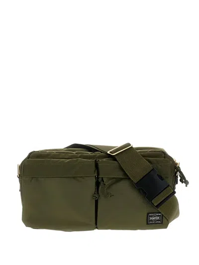 Porter-yoshida & Co Double-pocket Military Shoulder Bag In Green