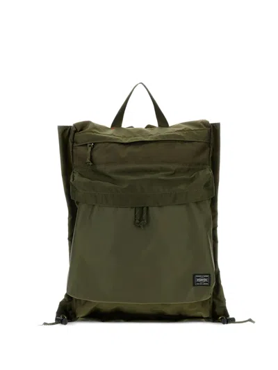 Porter-yoshida & Co Flap-pocket Backpack In Green