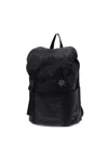 Porter-yoshida & Co Leather Drawstring Backpack In Black