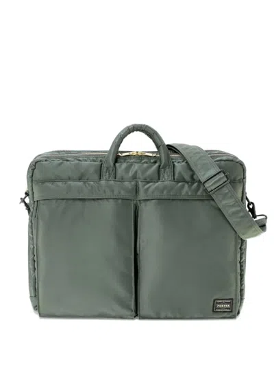 Porter-yoshida & Co Logo-patch Tote Bag In Green