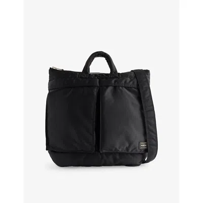 Porter-yoshida & Co Mens Black Tanker Helmet Woven Top Handle Bag