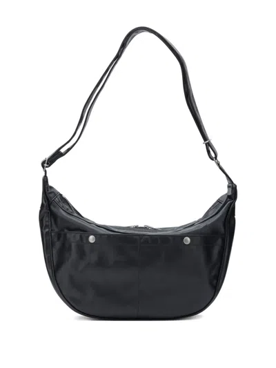 Porter-yoshida & Co Zip Canvas Shoulder Bag In Black
