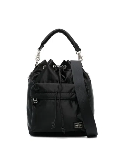 Porter Yoshida Balloon Logo Patch Tote Bag In Black