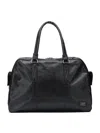Porter Yoshida Black Cotton Canvas Handbag In Black