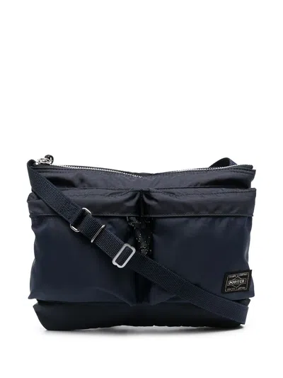 Porter Yoshida Blue Nylon Shoulder Bag