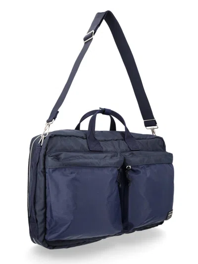 Porter Yoshida Blue Nylon Shoulder Bag