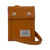 Porter-yoshida & Co Free Style Wallet With Camel Shoulder Strap In Cammello
