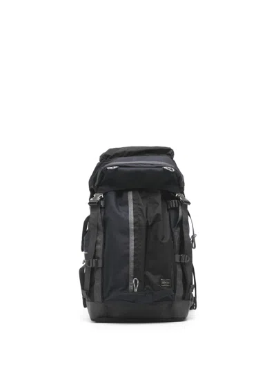 Porter-yoshida & Co Logo-patch Nylon Backpack In Black