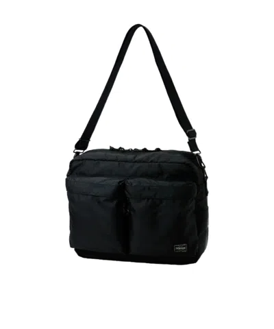 Porter-yoshida & Co Logo Shoulder Bag In Black