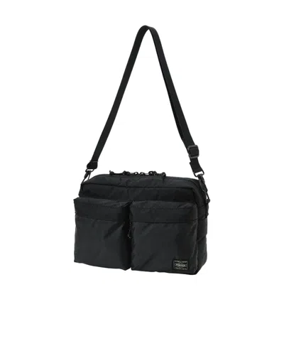 Porter-yoshida & Co Logo Shoulder Bag/cross-body Bag In Black