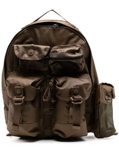 Porter-yoshida & Co Multi-pockets Backpack In Brown