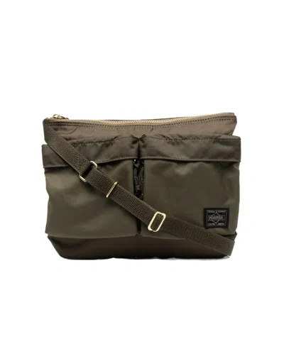Porter-yoshida & Co Two-pocket Zipped Shoulder Bag In Brown
