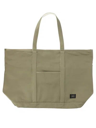 Porter Yoshida Cotton Tote Handbag Handbag In Tan