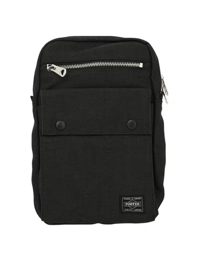 Porter Yoshida Crossbody Bag With Patch Crossbody Bags In Black